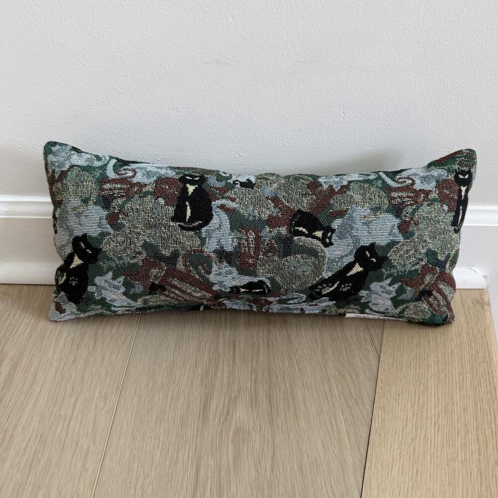Cat Tapestry Decorative Pillow 16” X 7” I Was Normal Three Cats Ago - Picture 2 of 8